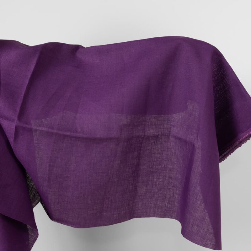 Linen fabric violet colour not washed product photo