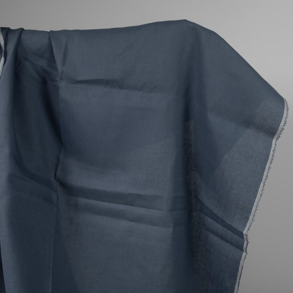 Jeans blue linen fabric