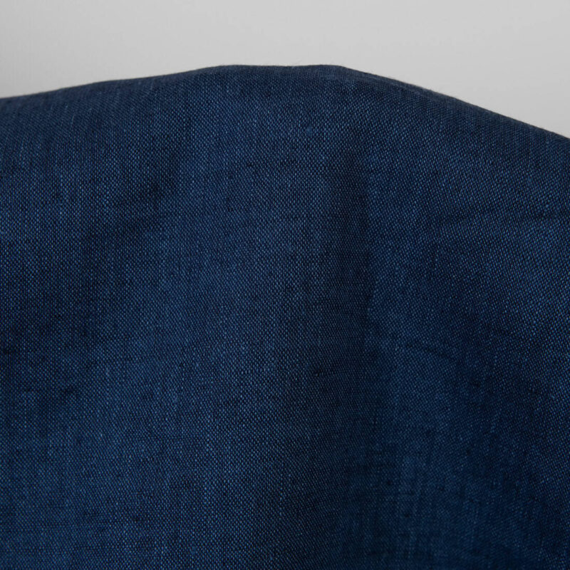 Jeansblau melierter Leinenstoff – Bild 3