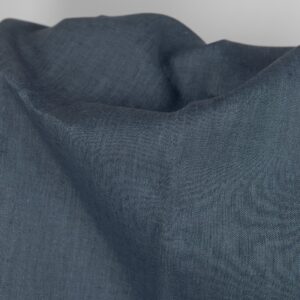 Linen fabric in dark greyish-blue colour texture