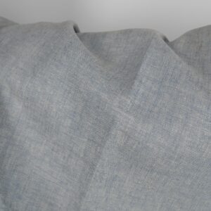 Linen fabric grey-blue melange texture