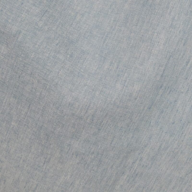 Linen fabric grey-blue melange close up detail