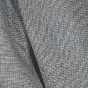 Linen fabric dark grey small pattern close up detail