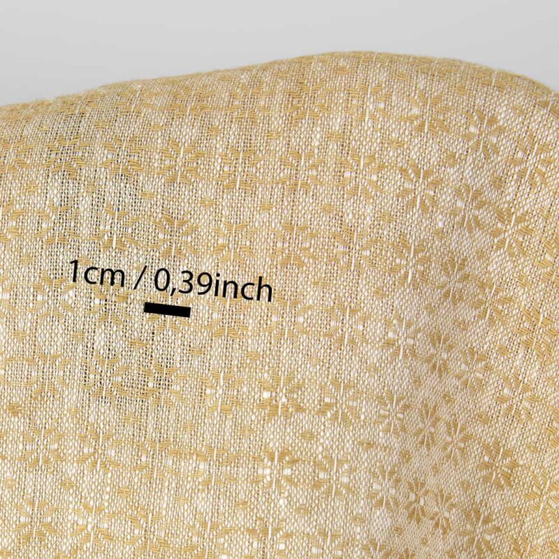 Linen fabric white and ginger, with measurements