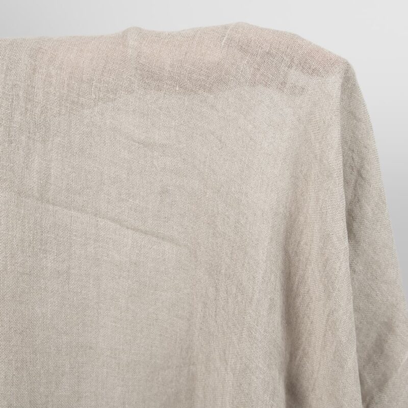 Natural linen washed gauze fabric, not dyed
