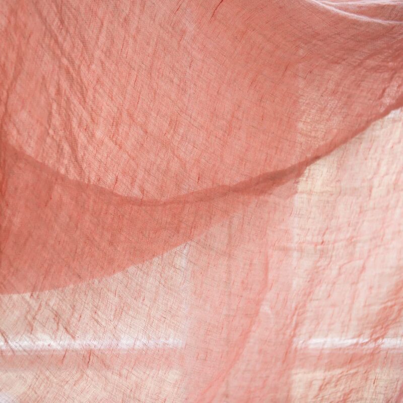Leinenstoff grau-rosa transparent vorgewaschen – Bild 2