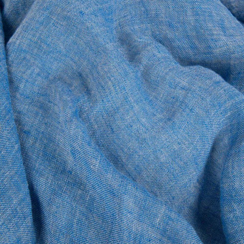 Leinenstoff, grau-blau, transparent, vorgewaschen