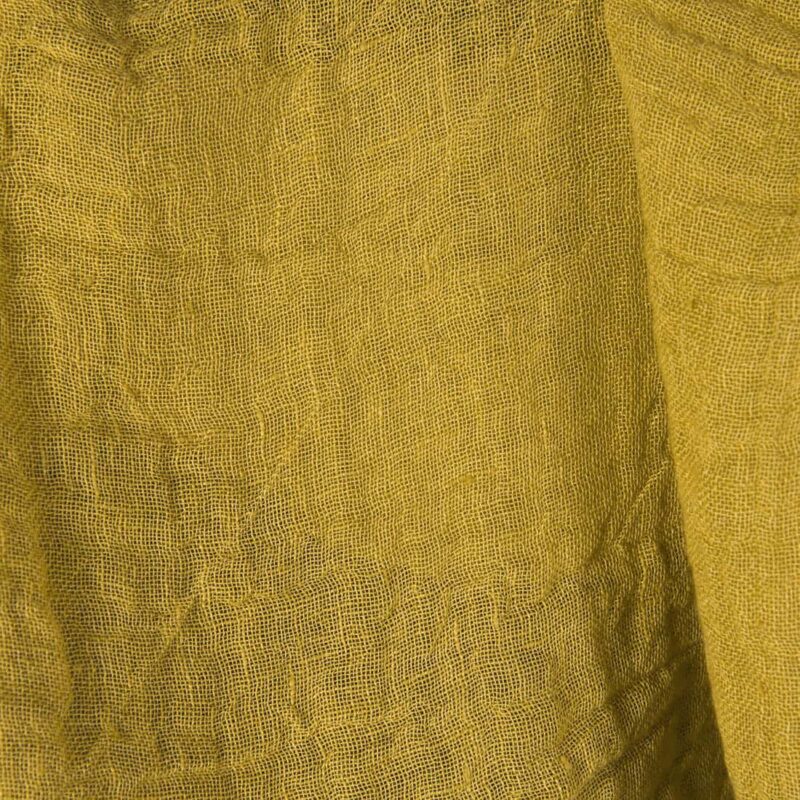 Leinenstoff transparent vorgewaschen gelbgrün