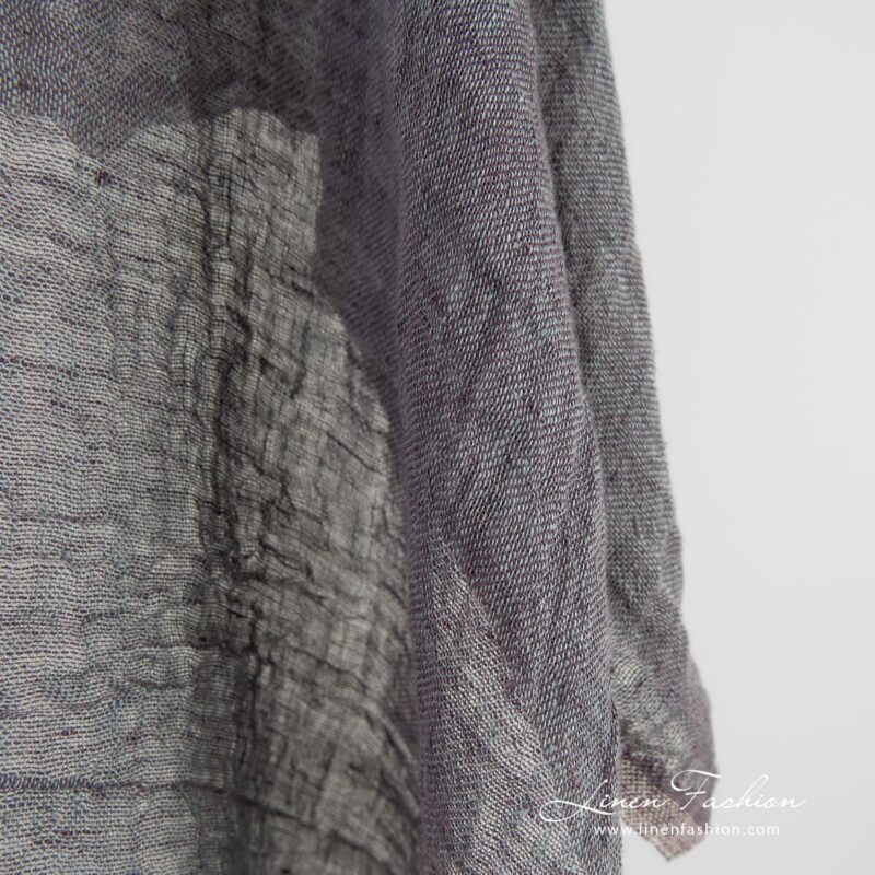 Transparent linen fabric in melange