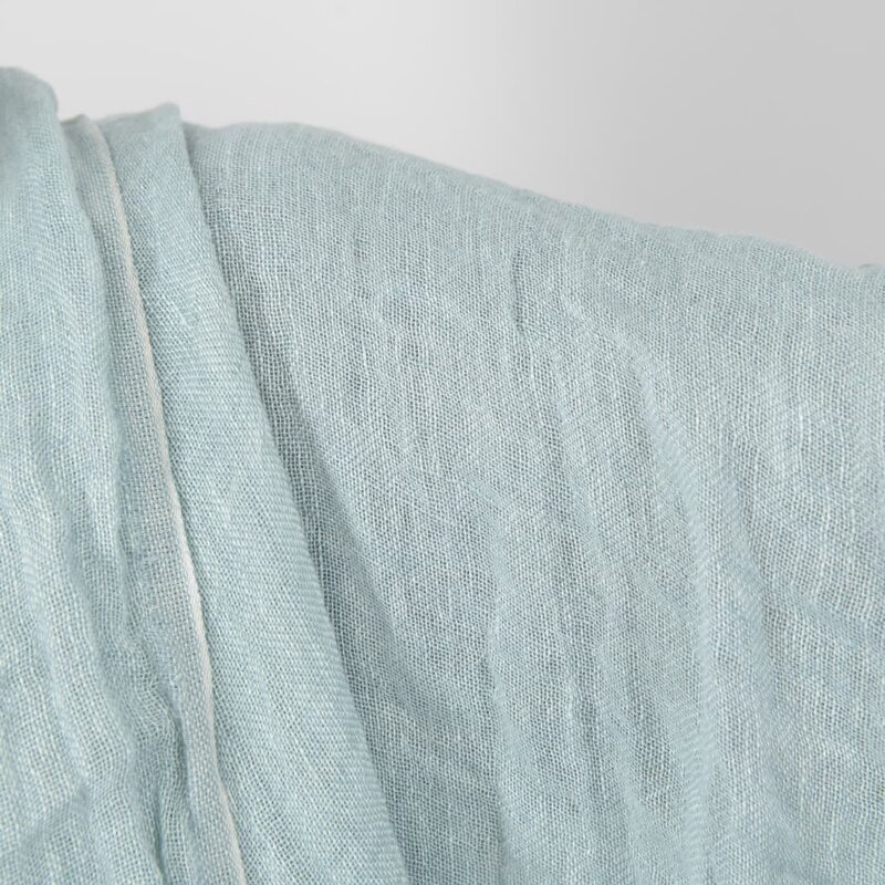 mint linen gauze fabric washed, soft toutch.
