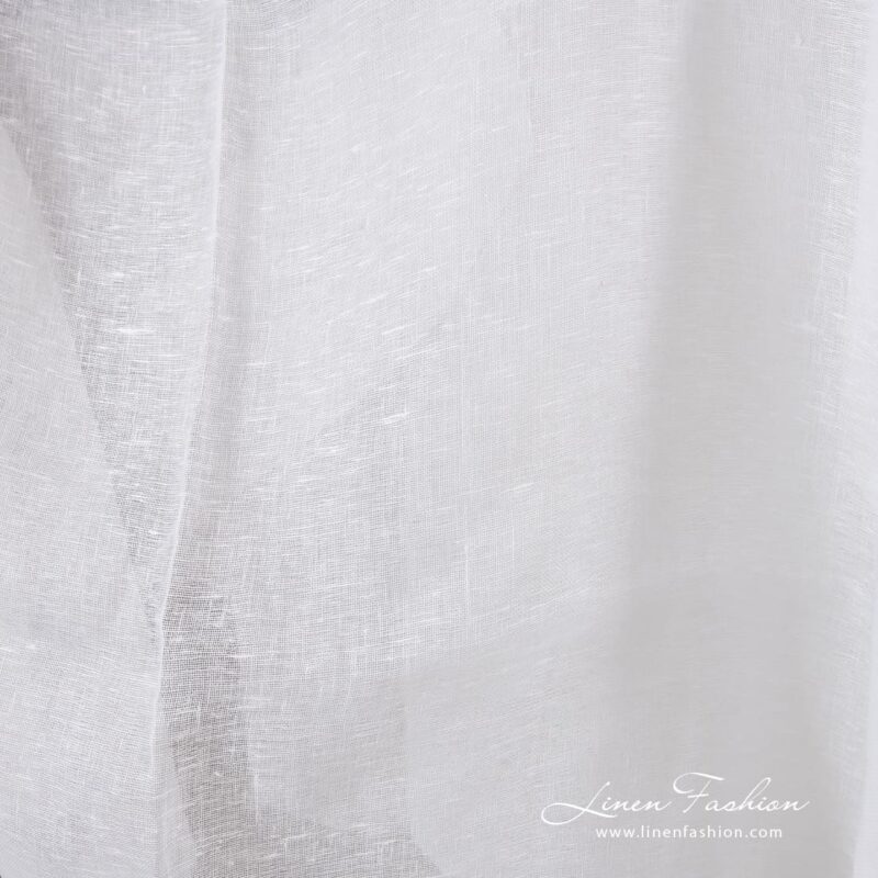 100% linen optical white fabric
