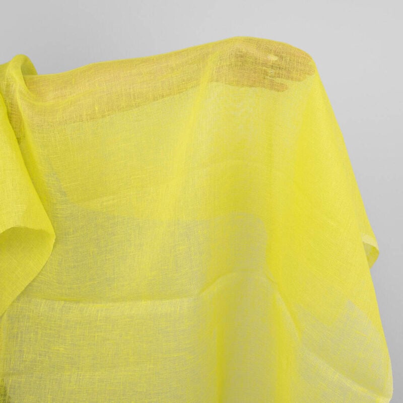 Transparenter Leinenstoff in Neon-gelb