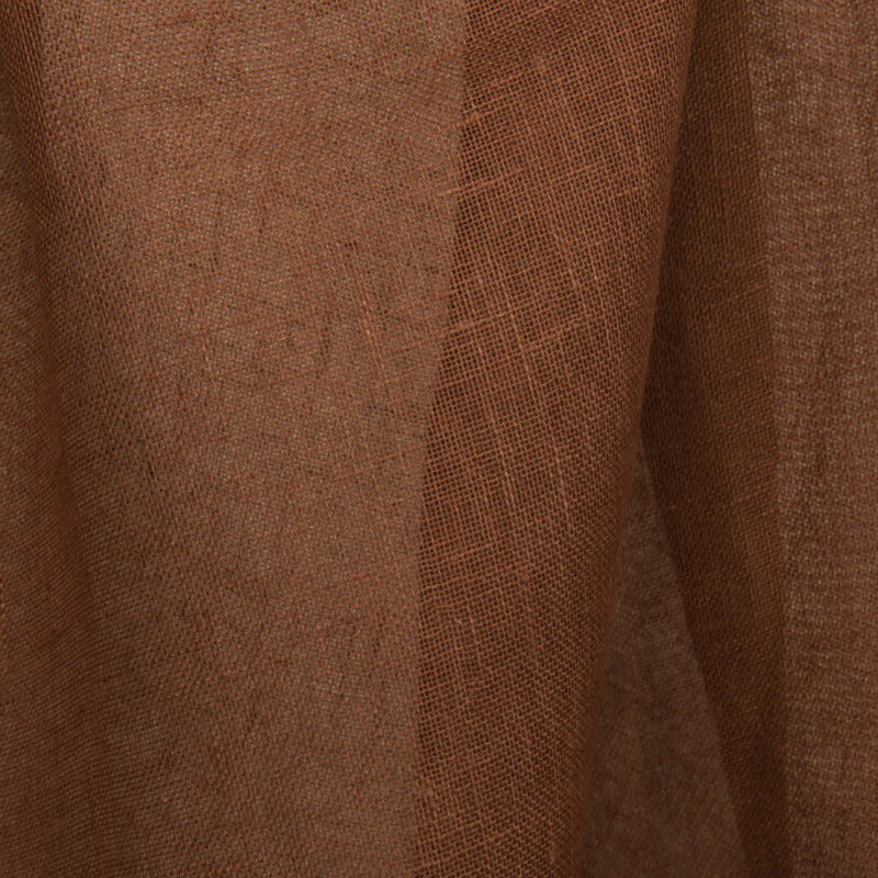 Transparent brown linen fabric
