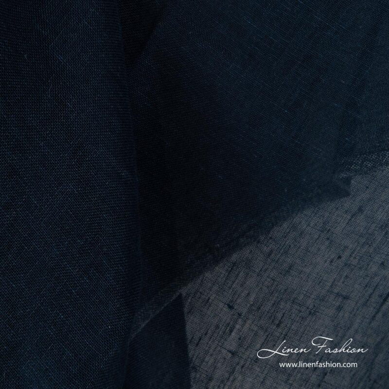 Navy gauze linen fabric