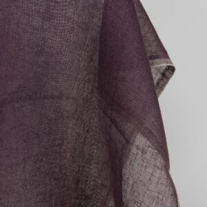 Transparent linen fabric in dark violet colour product photo