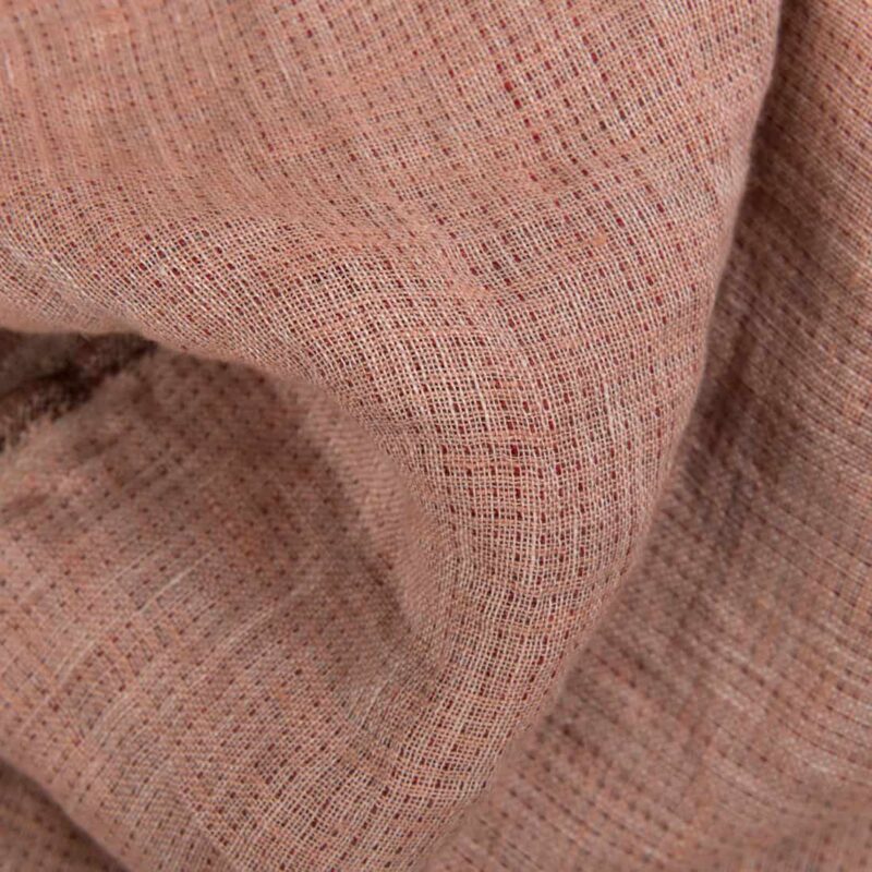 Leinenstoff, rot-nude, beidseitig, vorgewaschen – Bild 2