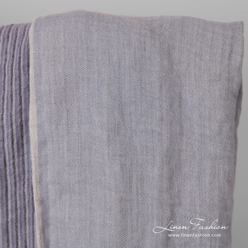 violet striped linen, double sided.