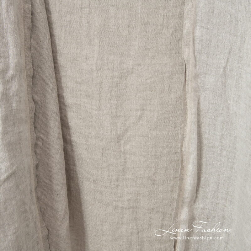 beige doublesided linen, double layer.