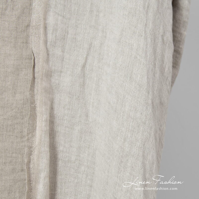 beige doublesided linen, other side white.