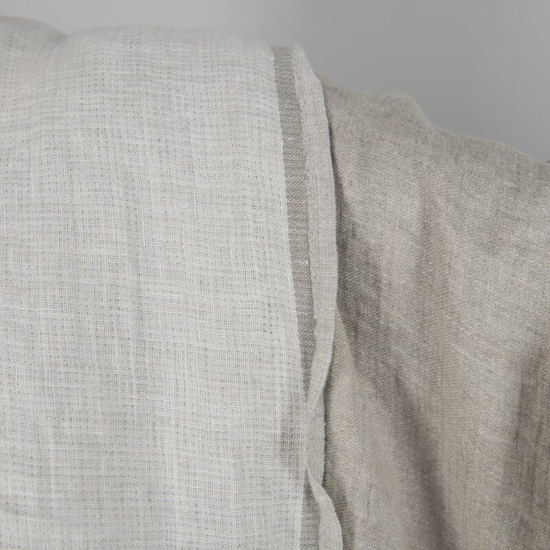 Washed linen fabric natural-white double-sided product picture
