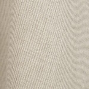 Linen fabric natural and white narrow tiny stripes
