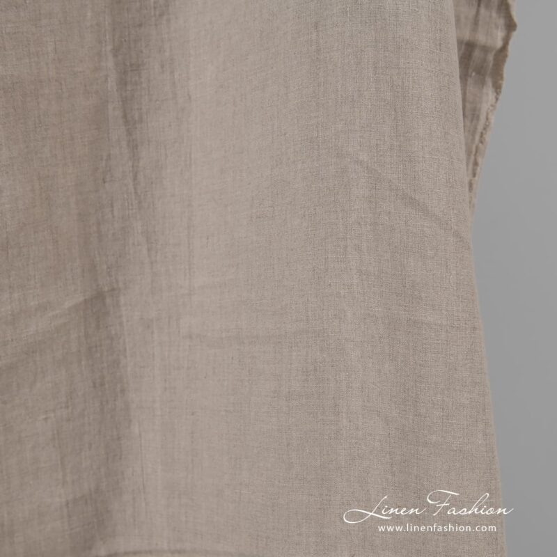 Linen fabric in natural color, perfect for clothes and home textile