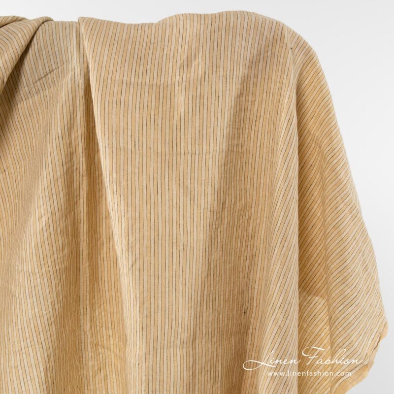 100% linen fabric in pale yellow.