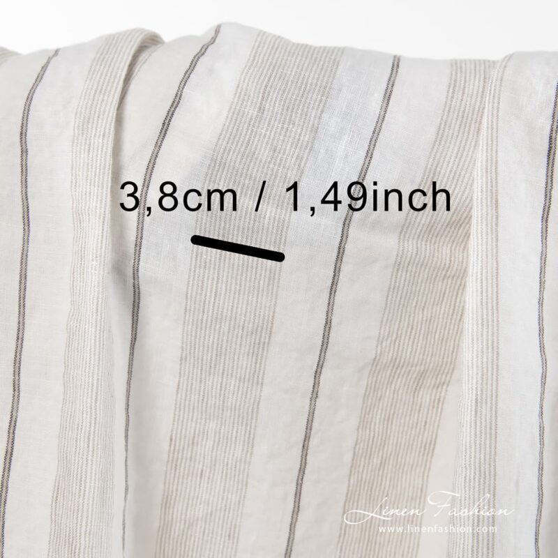 Washed white 100% linen fabric.