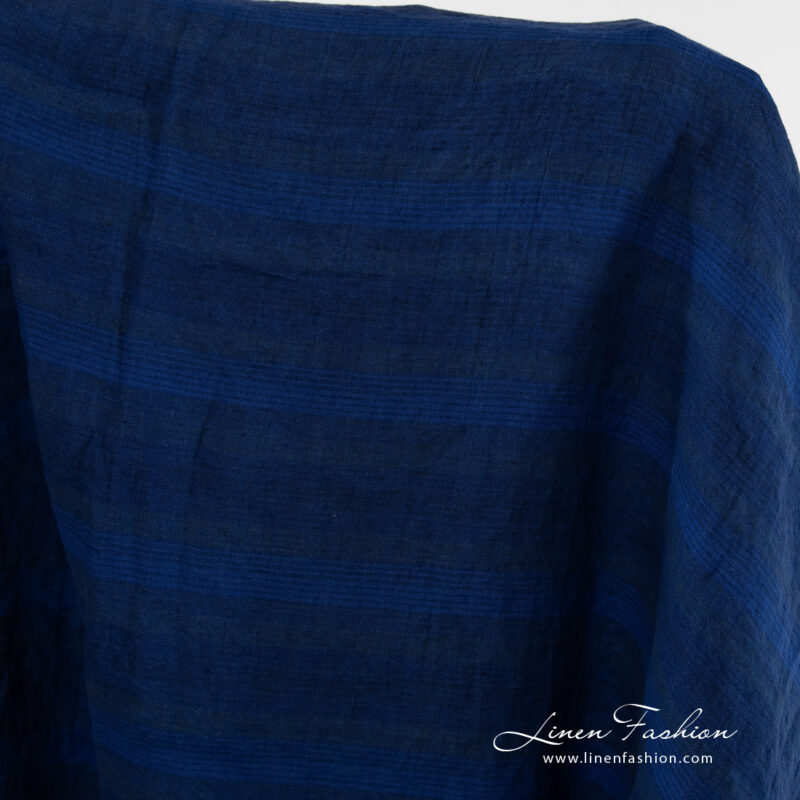 Denim linen fabric multicolored