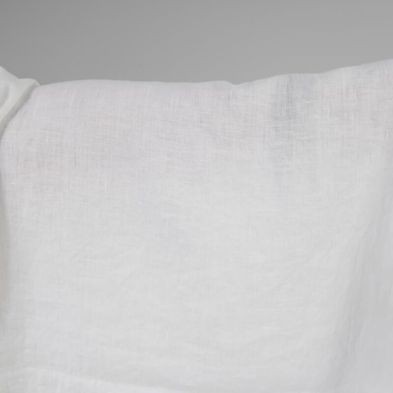 Linen washed fabric optic white colour 145cm
