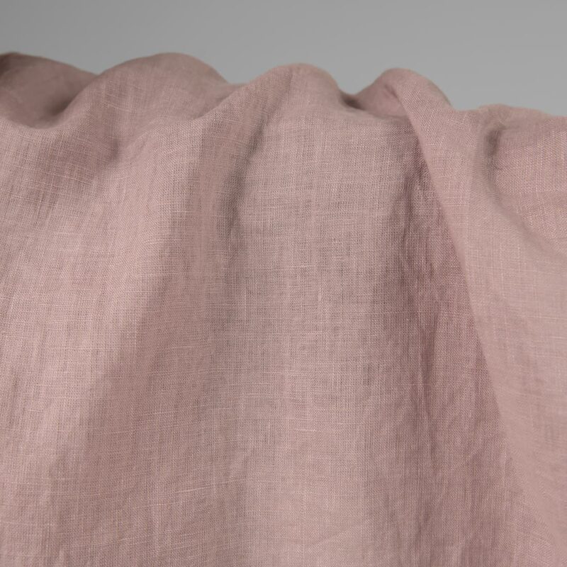 Washed linen fabric light lilac colour product photo