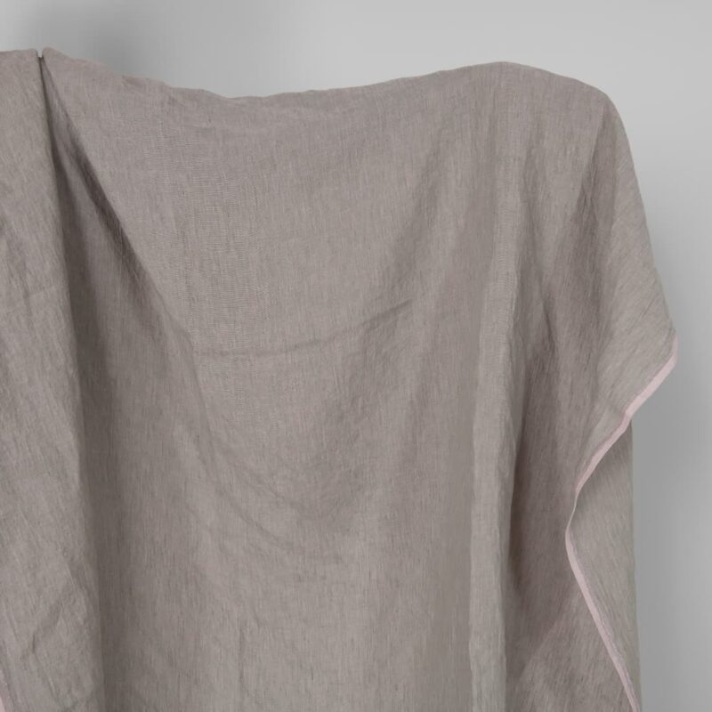 Washed linen fabric greenish lilac