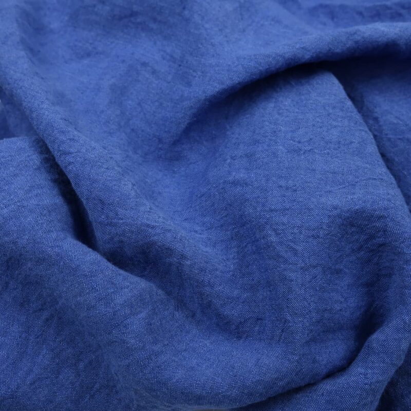 Leinenstoff intensivblau breit vorgewaschen