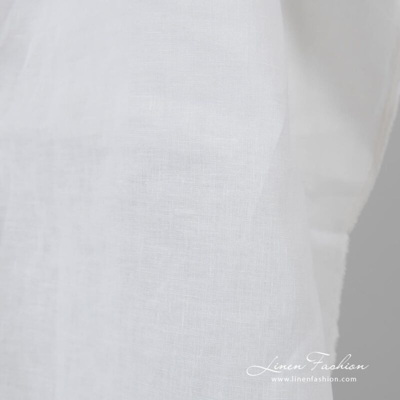 100% linen fabric in off-white color