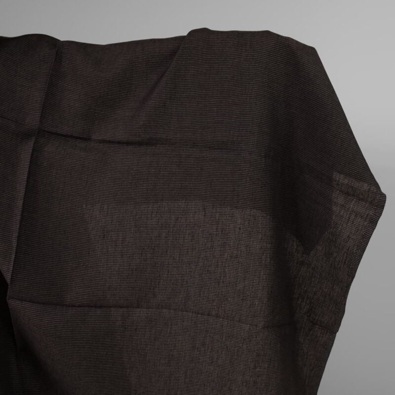 Linen fabric with black and grey stripes