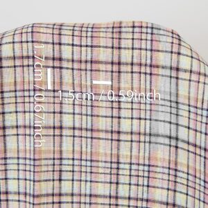 Leinenstoff pastellfarbig-dunkelblau kariert