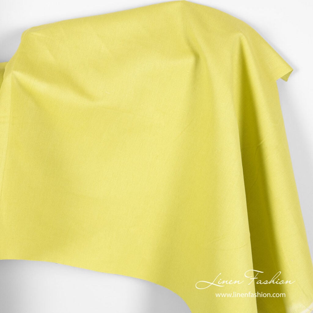 Salad green fabric, linen cotton
