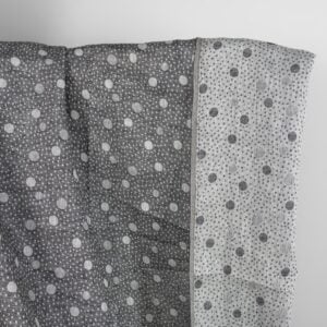 Black linen fabric in bubble pattern