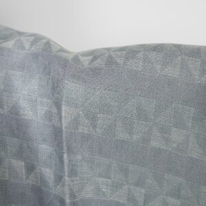 Linen fabric grey violet jacquard triangle pattern, double-layer