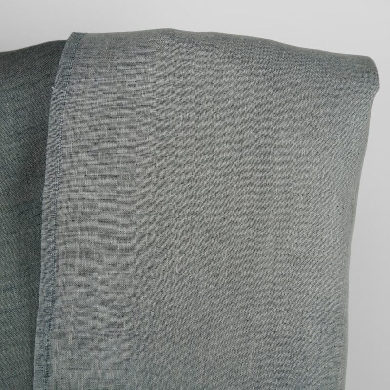 Linen fabric double-sided blueish grey colour lighter side