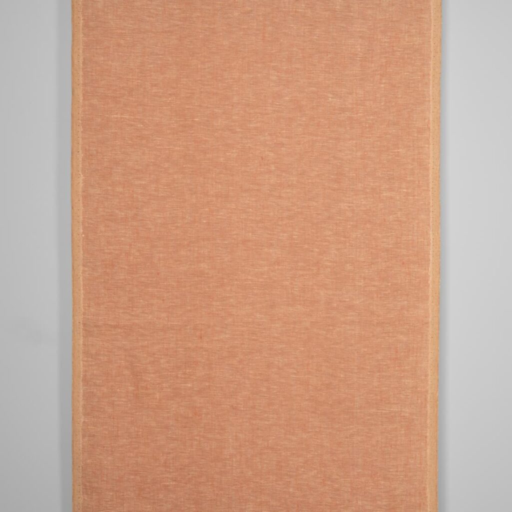 Narrow linen fabric in cream and nude colour melange