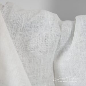 Dense off-white linen fabric