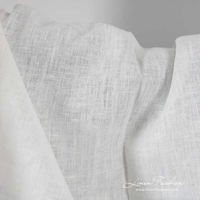 Dense off-white linen fabric