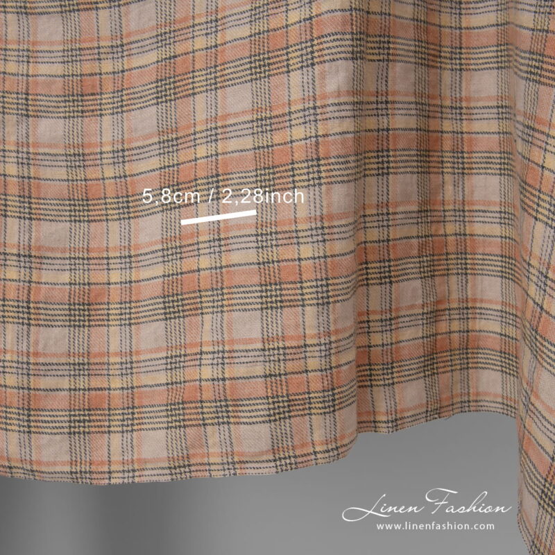 linen fabric multi color checks, tweed.