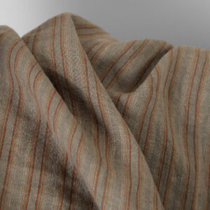 Leinenstoff beige-orange gestreift gewaschen 6 Linen fabric orange brown stripes specially washed