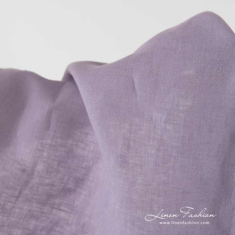100% linen fabric in lavender colour.