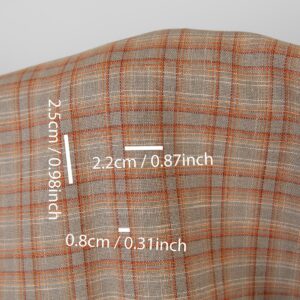 Leinenstoff beige-orange kariert