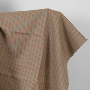 Leinenstoff beige-orange gestreift