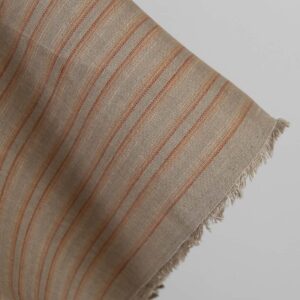 Leinenstoff beige-orange gestreift