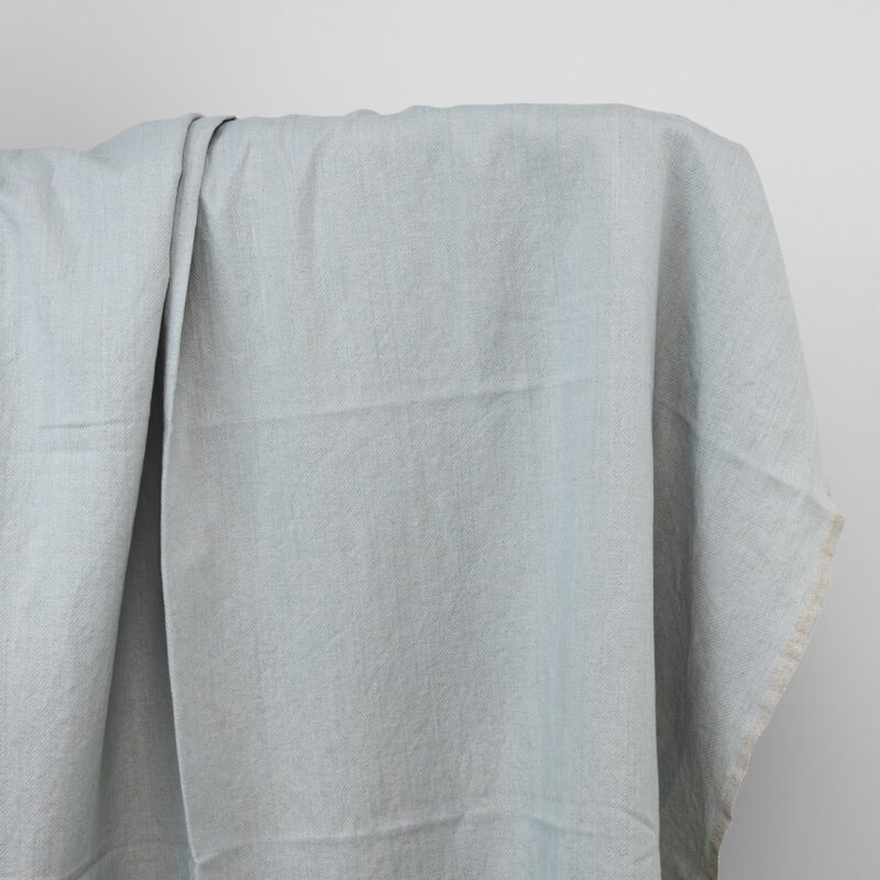 Grey green linen fabric